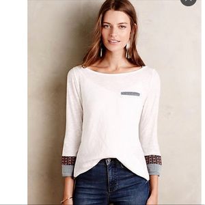 Anthropologie Yellow Little Button Shirt